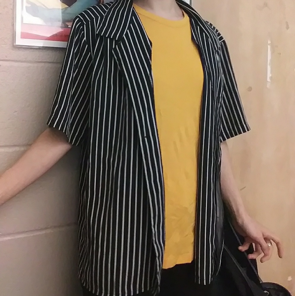 Striped silky shirt